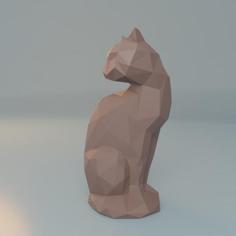 Cat Low Poly 3D Printer Model