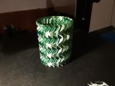 Spiral Facets Container 3D Printer Model