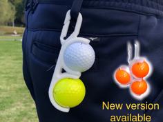 Golf Ball Holder Belt Loop Clip 3D Printer Model