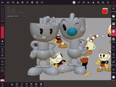 Cuphead Bunny Ears 3D Printer Model