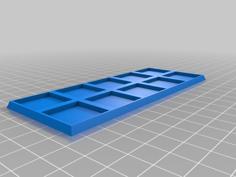 Movement Tray AND 20×20 Mm To 25×25 Mm Square Base Converter 3D Printer Model