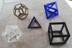 5 Volumes Platoniciens 3D Printer Model