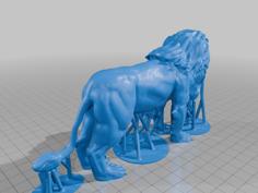 Lion Remix With Better Support And Without Platform 3D Printer Model