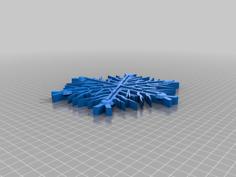 Geometric Snowflake + MakerEd Project 3D Printer Model