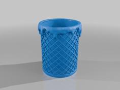 Waffle Cone Soda Can Sleeve (koozie) 3D Printer Model