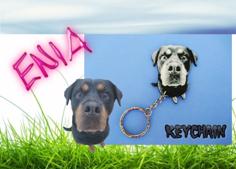 Rottweiler ENIA Keychain 3D Printer Model