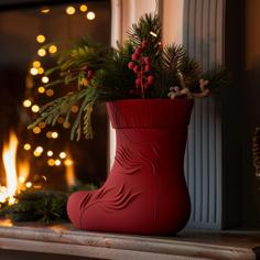 Christmas Stocking Vase 3D Printer Model