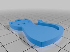 Cute Cat Keychain 3D Printer Model