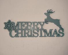 Merry Christmas Decoration Ornament 3D Printer Model