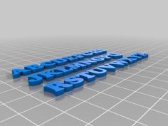 A-Z Letters Cooper Font 3D Printer Model