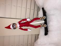 Elf On The Shelf Snowboard 3D Printer Model