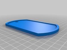 Blank Dog Tag 3D Printer Model