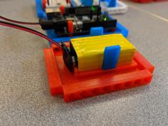 9 Volt Battery Holder (LEGO Technic Compatible) 3D Printer Model