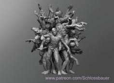 Merged Zombies 3D Printer Model