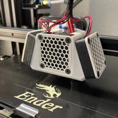 Quiet Cooler For Creality Ender 3 V2 3D Printer Model