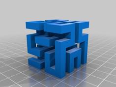 Customizable Accurate Hilbert Cube 3D Printer Model