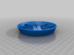 Planter Dish With Built-in Elevator (Plant Pot Dish) Saucer 3D Printer Model