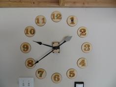 Laser Cut Large Wall Clock.  20 Inches  Lasered  Wood.