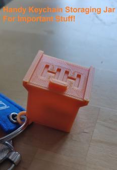 Small/Large Keychain Jar For Storaging Stuff 3D Printer Model