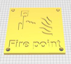 Fire Point Sign 3D Printer Model