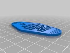 IU Wells Library Keychain 3D Printer Model