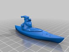 Kayak Santa 3D Printer Model