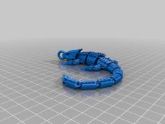 Keychain Articulated Dragon – Red Eyed Crocodile Skink Remix 3D Printer Model