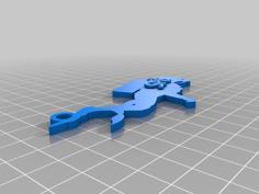 Scuba Diver Keychain (remix) 3D Printer Model