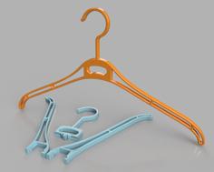 Steckbarer Kleiderbügel 43 Cm, Clothes Hanger 3D Printer Model