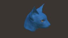 Sphynx Cat Head 3D Printer Model