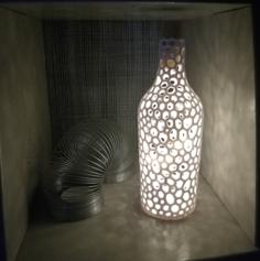 Decorative Voronoi Bottle 3D Printer Model