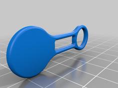 Supermarket Trolley Token 3D Printer Model