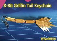 8-bit Articulated Griffin Tail Keychain 3D Printer Model