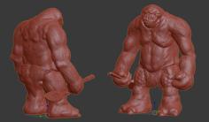 Cave Troll 3D Printer Model