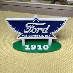 Ford Universal Car Sign 3D Printer Model