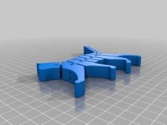 Flexi Cat With String Holes V2 3D Printer Model