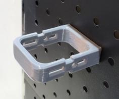 AC Plug Holder For Pegboard 3D Printer Model