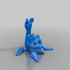 Flying Low Poly Lapras 3D Printer Model