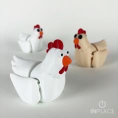 Cute Chicken Articulated 3D Printer Model