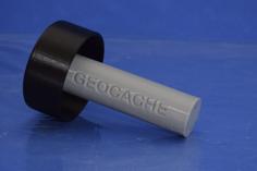 Geocache Container – Pole Cap 3D Printer Model