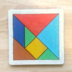 Tangram Wood Puzzle Lasercut