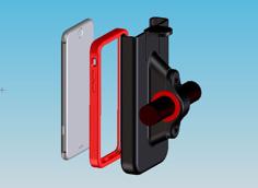 Iphone 6 (with Bumper Case) Bike Mount 3D Printer Model