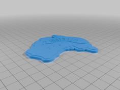 Australia Kangaroo Fridge Magnet 3D Printer Model