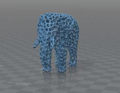 Elephant Voronoi 3D Printer Model