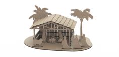 Laser Cut Nativity Scene Little House