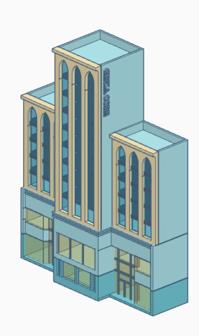 Ginza Core Building.. Japanese N-scale 3D Printer Model