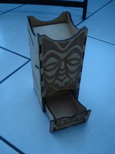 Laser Cut Tiki Dice Tower