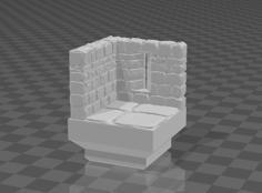 Basic Dungeon Corner Window (Dungeon Blocks Compatible) 3D Printer Model