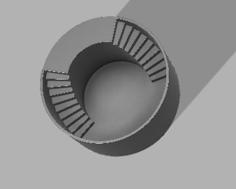 Circle Pot Double Staircase 3D Printer Model