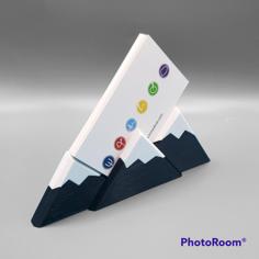 Mountain Business Card Holder (Angled) 3D Printer Model